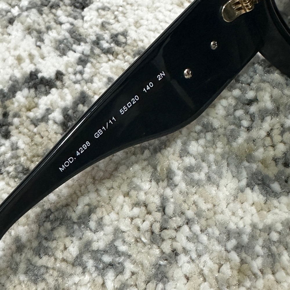 Versace Black Sunglasses with Gold Accent - Picture 8 of 9